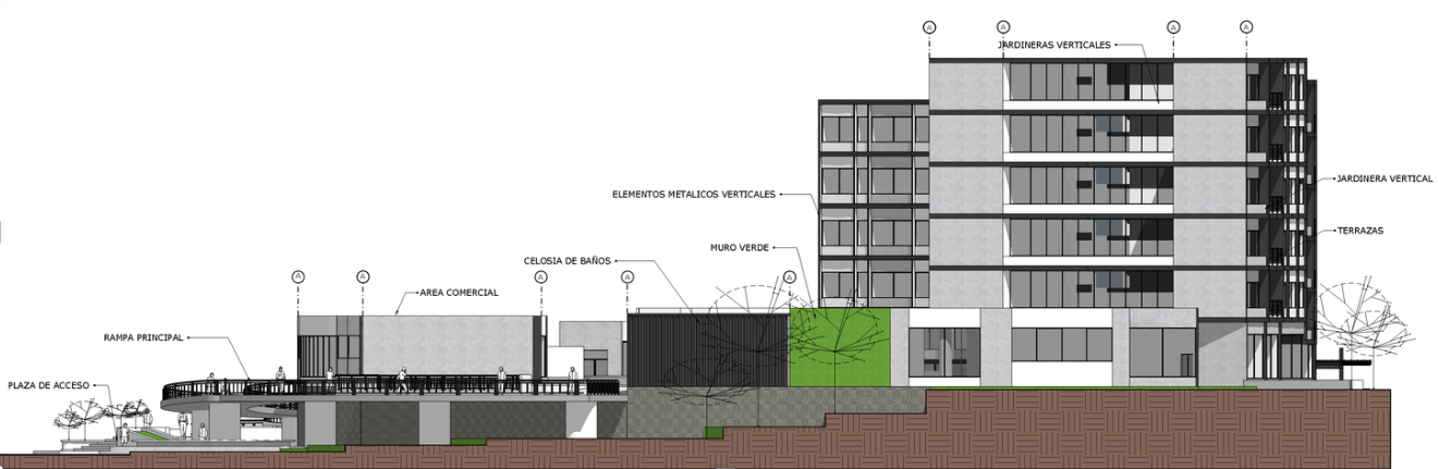 Áreas recreativas del Complejo Habitacional Lapidario